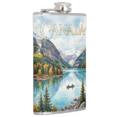 CANADA. Landschap. Vinyl omwikkelde fles Heupfles (Rechts)
