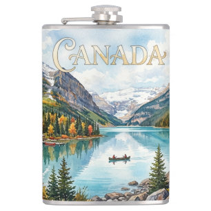 CANADA. Landschap. Vinyl omwikkelde fles Heupfles