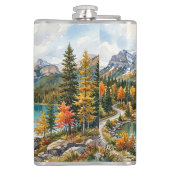 CANADA. Landschap. Vinyl omwikkelde fles Heupfles (Achterkant)
