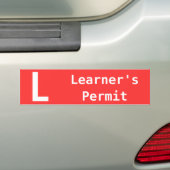 Canada-leervergunning nieuwe L-driver rood Bumpersticker (Op auto)