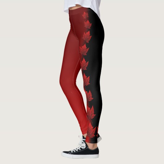 Canada Leggings Aangepast Canada Esdoornblad Broek (Links)