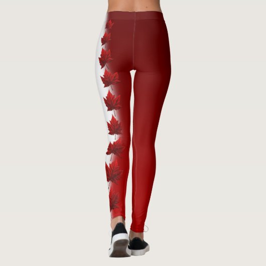 Canada Leggings Aangepaste Canadese maaple Leaf Pa (Achterkant)