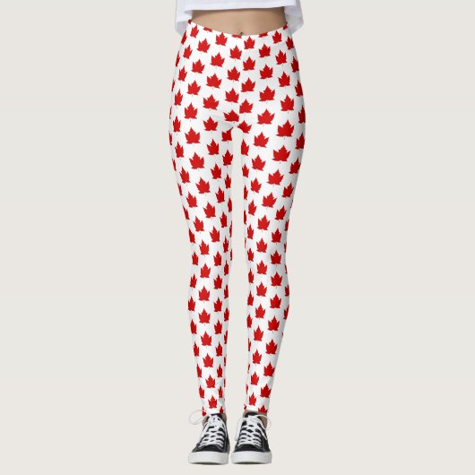 Canada Leggings Canada Maple Leaf Souvenir Pants (Voorkant)