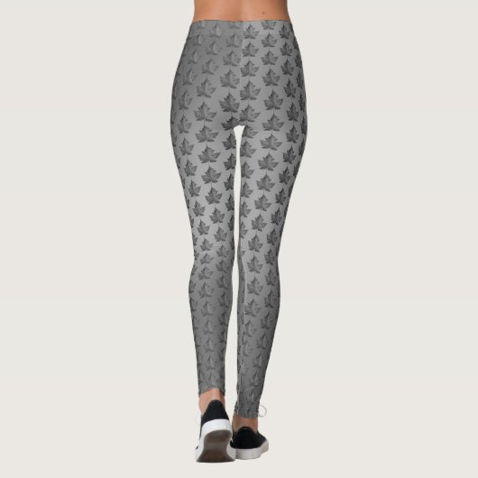 Canada Leggings Silver Canada Maple Leaf Leggings (Achterkant)