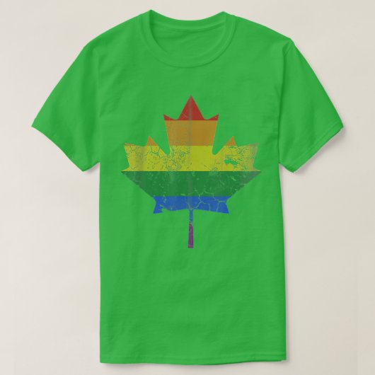 Canada LGB Pride LGBQ Canadian Maple Leaf T-shirt (Design voorkant)