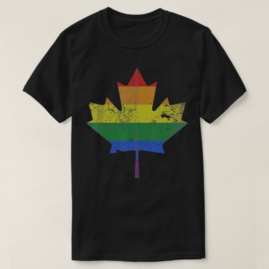 Canada LGB Pride LGBQ Canadian Maple Leaf T-shirt (Design voorkant)