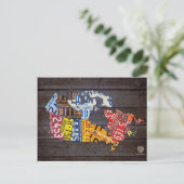 Canada License Bord Map Briefkaart (Staand voorkant)