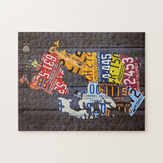 Canada License Bord Map Puzzle Legpuzzel (Horizontaal)