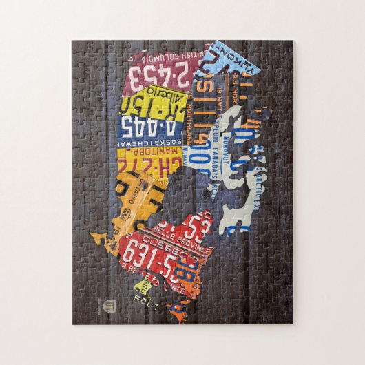 Canada License Bord Map Puzzle Legpuzzel (Verticaal)