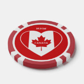 Canada Liefde Aangepaste monogram poker chips (Enkel)