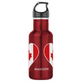 Canada Liefde aangepaste naam waterflessen Waterfles (Voorkant)