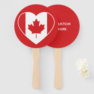 Canada Liefde aangepaste tekst hand fans Handwaaier