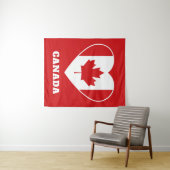 Canada Liefde aangepaste tekst tapestry Wandkleed (In Situ (horizontaal))