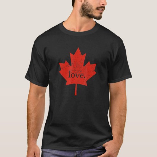  Canada Liefde Maple Leaf Canadese Roots 1 T-shirt (Voorkant)