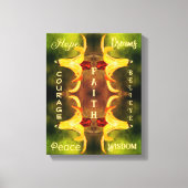 Canada Lily Abstracte Inspirerend woorden gebruike Canvas Afdruk (Voorkant)