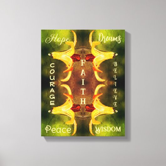 Canada Lily Abstracte Inspirerend woorden gebruike Canvas Afdruk (Voorkant)