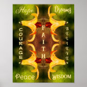 Canada Lily Abstracte Inspirerend woorden gebruike Poster (Voorkant)