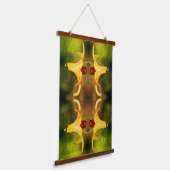 Canada Lily en Firefly Abstract in nood Hangend Wandkleed (Gebogen)