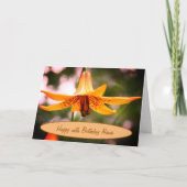 Canada Lily Flower Personalized Birthday Kaart (Voorkant)
