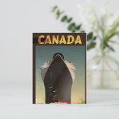 Canada Liner Vintage Reisposter Briefkaart (Staand voorkant)