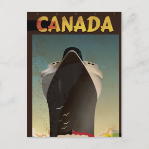 Canada Liner Vintage Travel Poster Briefkaart