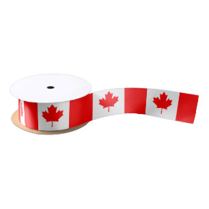 Canada lint, mode /sport, Canadese vlag Satijnen Lint