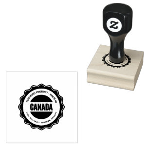 Canada-logo gedrukt slank zilverkleurig glinsteren rubberstempel