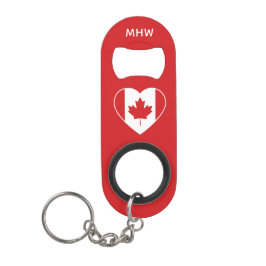 Canada Love custom monogram fles opener Sleutelhanger Flessenopener
