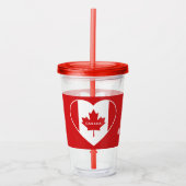Canada Love Custom name tumblers Acryl Drinkbeker (Voorkant)