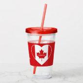 Canada Love Custom name tumblers Acryl Drinkbeker (Achterkant)
