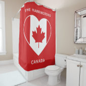 Canada Love custom text douchergordijn Douchegordijn (In situ)