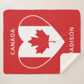 Canada Love custom text fleece dekens (Voorkant (horizontaal))