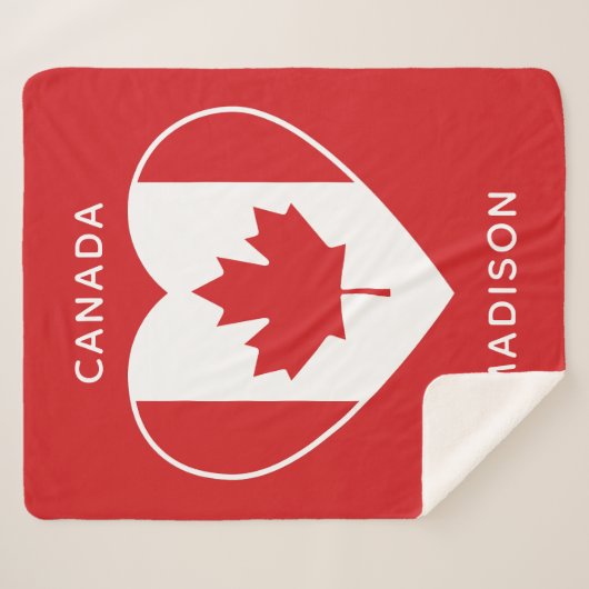 Canada Love custom text fleece dekens (Voorkant (horizontaal))