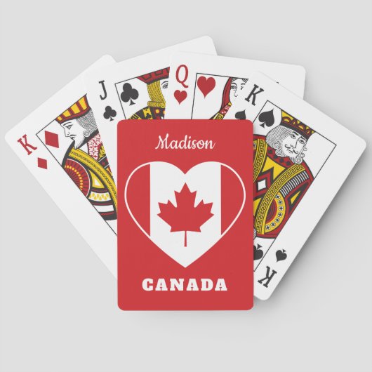 Canada Love douanenaam playcards Pokerkaarten (Achterkant)
