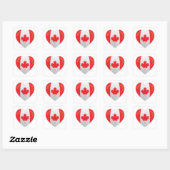 Canada Love Icon Vierkante Sticker (Vel)