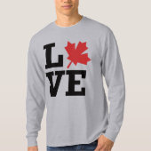 Canada Love Maple Leaf Long Sleeve Tee T-shirt (Voorkant)