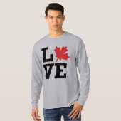 Canada Love Maple Leaf Long Sleeve Tee T-shirt (Voorkant volledig)