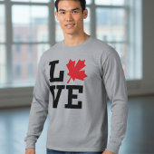 Canada Love Maple Leaf Long Sleeve Tee T-shirt