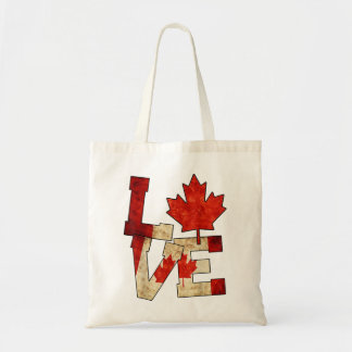 Canada Love Maple Leaf Patriotic Canadian Flag Tote Bag