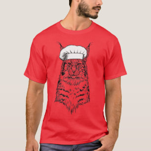 Canada Lyn Kat Chef Grappig Koken Koken T-shirt