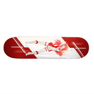 Canada Manga Anime meisje verkleed in vlag Skateboard