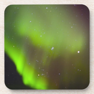 Canada, Manitoba, Churchill. Aurora Borealis in Bier Onderzetter