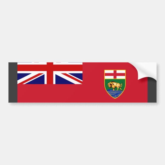 Canada Manitoba Flag Bumpersticker (Voorkant)