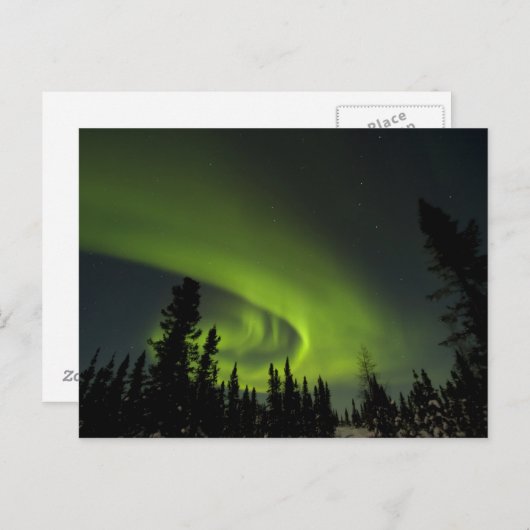Canada, Manitoba. Uitzicht van aurora borealis en Briefkaart (Voorkant / Achterkant)