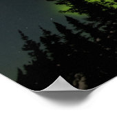 Canada, Manitoba. Zicht op aurora borealis en Poster (Hoek)