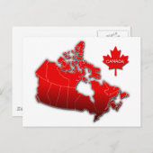 CANADA MAP BRIEFKAART (Voorkant / Achterkant)