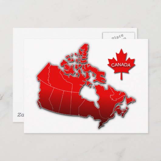 CANADA MAP BRIEFKAART (Voorkant / Achterkant)