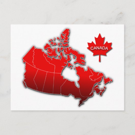 CANADA MAP BRIEFKAART (Voorkant)