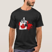 Canada  Map Canada Flag Canadian Roots Mapl T-shirt (Voorkant)
