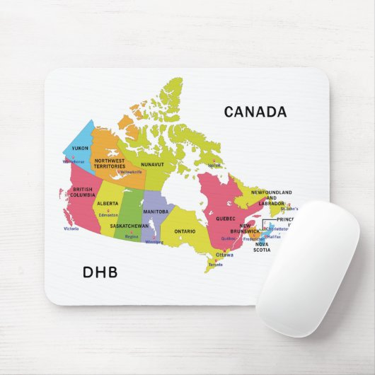 Canada Map custom monogram mousepad Muismat (Met muis)